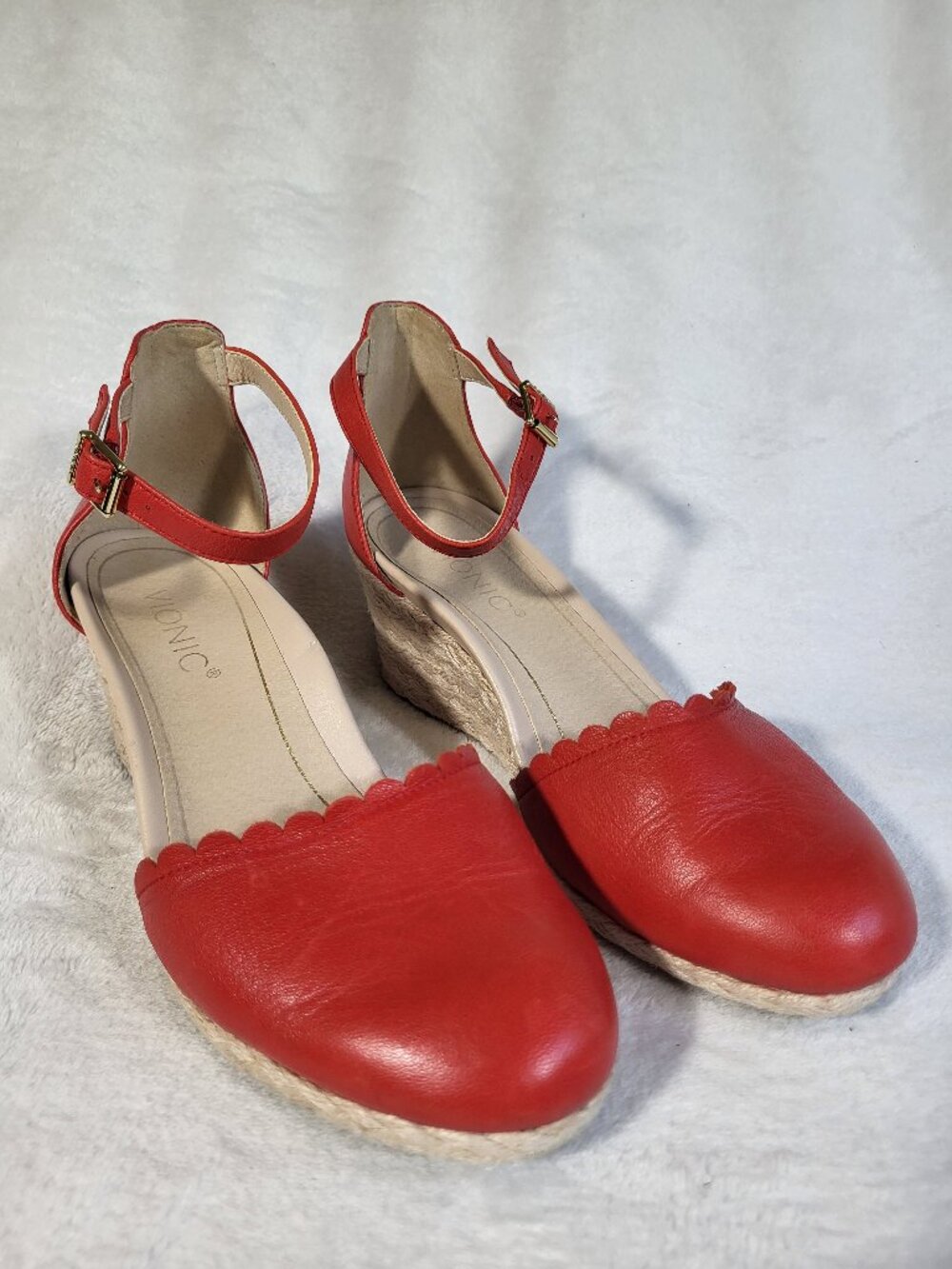 Vionic Aruba Anna Wedges Espadrille Sandals with Concealed Orthotic Arch Support